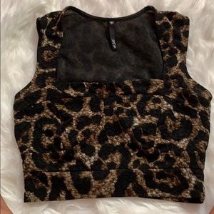 Animal print crop top